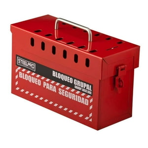 Steelpro - Caja De Bloqueo Grupal Roja