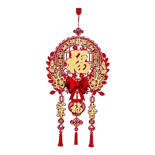 Adorno colgante para Festival de Primavera, símbolo de la , decoración navideña, señal de bienvenida para porche, año Lunar 2025, para puerta de , Estilo A