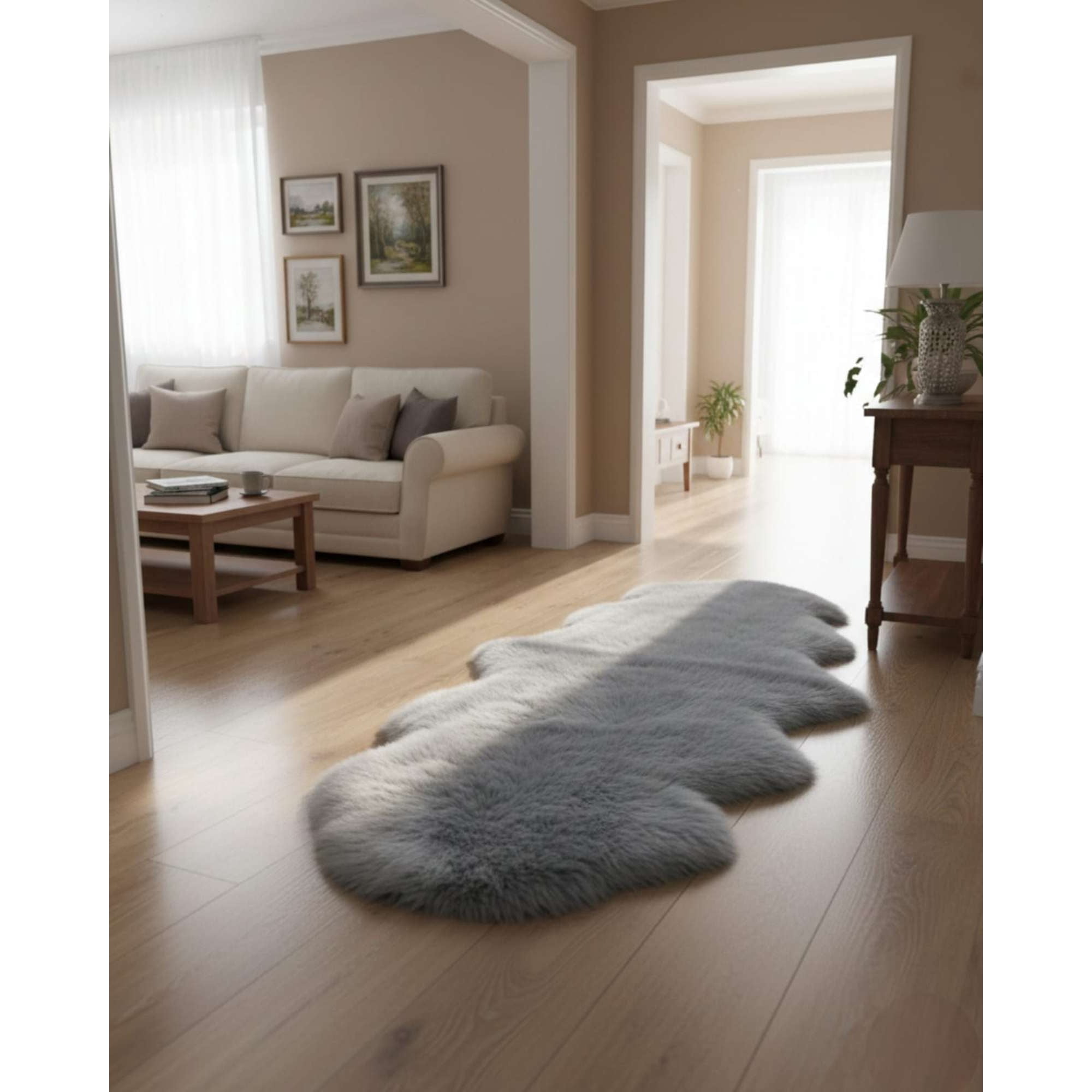 Mylhogar - Alfombra Peluda Decorativa Ultra Suave