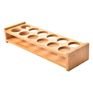 Magideal - Estante De Madera Para Tazas Y Tazas, Estante De Almacenamiento De Pie Para Cristalería, Taza De Café, Estante Para Tazas De Agua Para Armario, Despen 12 Hoyos