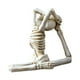 thumbnail image 3 of Resina Yoga Pose Estatua Estatuilla Zen Esqueleto Figura Para Gabinete Escritorio Estante Blanco StyleB, 3 of 3