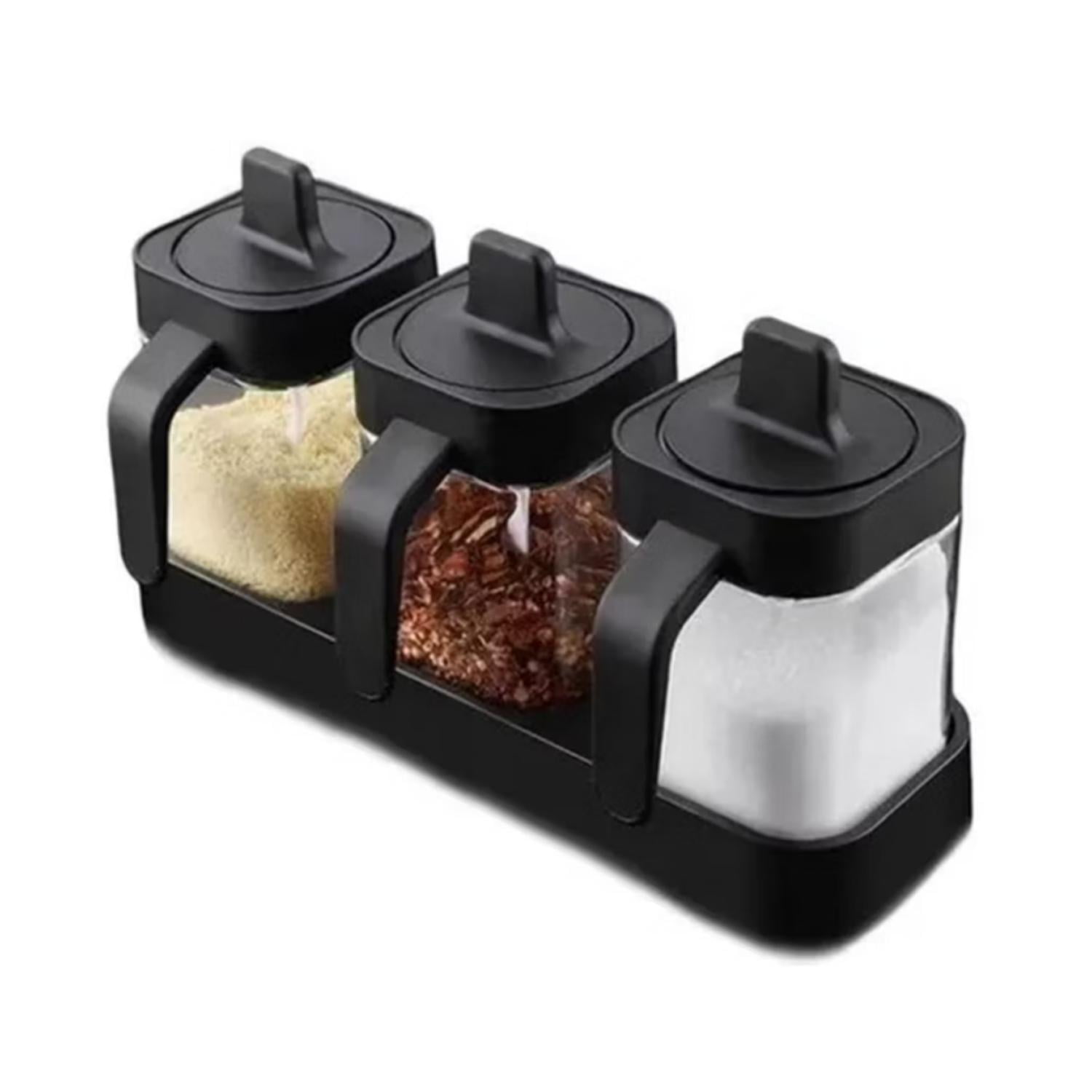 Total E-commerce - Set De 3 Condimenteros Especieros De Vidrio 400ml