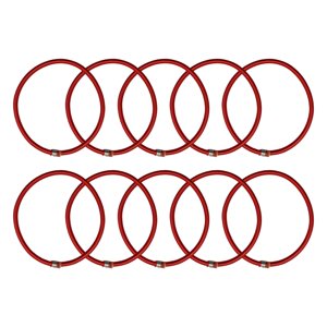 Ioensy - 10X Correas De Amarre De Cuerda Elástica De Trampolín Para Lona De Tienda De Trampolín Interior Roja