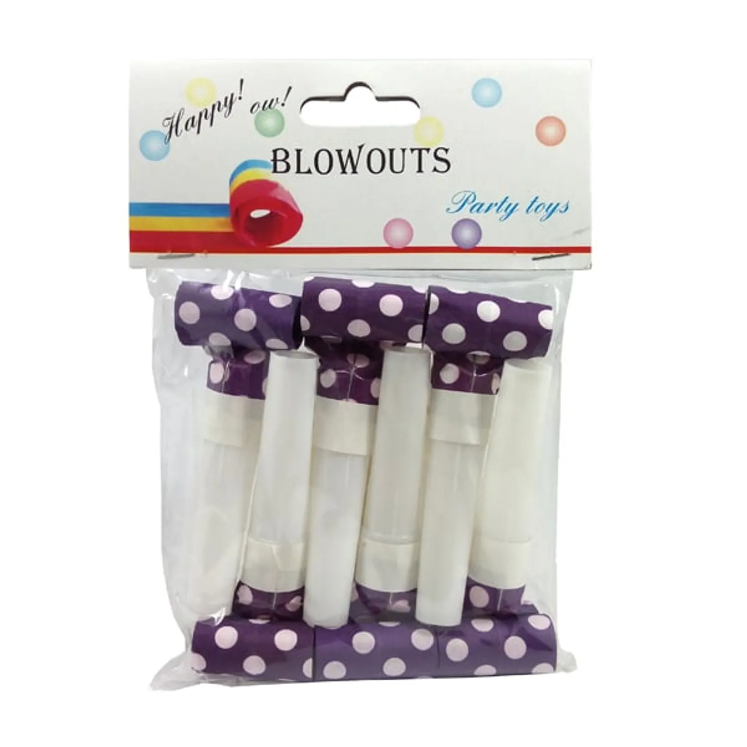 Genérico - Pito Serpiente Polka Morado X6 Uni