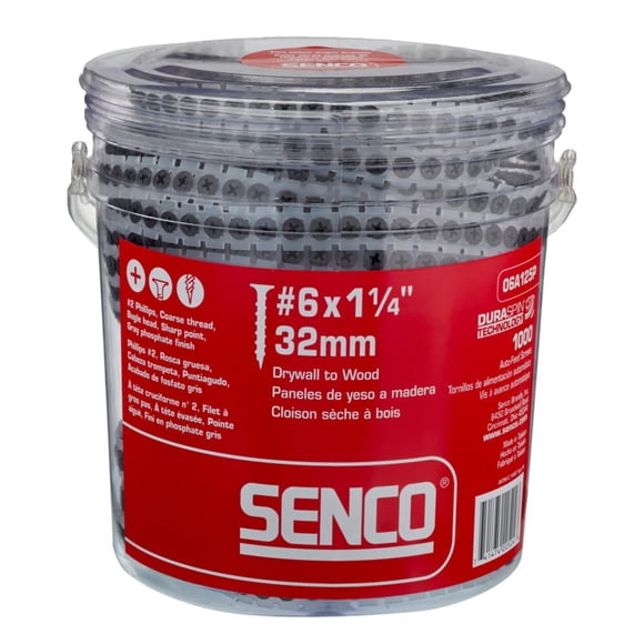 Atornille Senco DuraSpin 06A125P #6 x 3,2 x 30 mm para paneles de yeso a madera