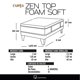 thumbnail image 4 of Cama Europea Zen Top Foam 1.5 Plaza Base Normal, 4 of 4