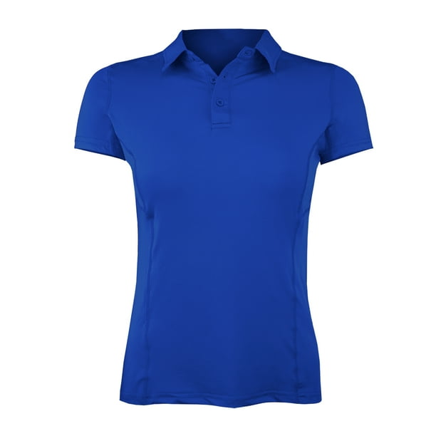 Polera Dry Fit Con Cuello Manga Corta Lisa Mujer