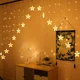 thumbnail image 4 of Cortina De Estrellas Luces 136led Serie Navideña Cascada 3m, 4 of 5