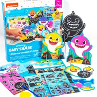 Baby Shark Scratch 'N Color Set Horizon Group Usa, 56 Actividades