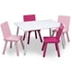 thumbnail image 5 of Juego de mesa y 4 sillas infantil blanco rosa y fuccia Delta Children, 5 of 6