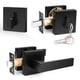 thumbnail image 1 of Combo de palanca de puerta y cerrojo Probrico Flat Black, 1 of 8