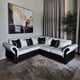 thumbnail image 1 of Sofa seccional Madrid lino/ecocuero Negro beige, 1 of 3
