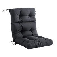Magideal - Cojín Para Respaldo De Asiento De Exterior, Cojín Para Mecedora, Cojín Suave Y Cómodo Para Silla, Cojín Para Asiento De Jardín, Patio, Muebles De Pati Negro
