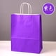 thumbnail image 1 of suxuMhao Bolsa de Papel Kraft, Bolsa de Mano Multipropósito Morada, Bolsa de Embalaje Duradera, Saco Práctico para Regalos y Comestibles, 9.8 X 4.7 X 12.2 Inch, 20 Pzas Bolsas de Papel para, 1 of 4