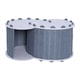 thumbnail image 3 of Cama Túnel Para Gatos, Transpirable, Con Cubierta Extraíble, Cueva Para Gatos Con 2 Agujeros, Color Gris Oscuro, 3 of 5