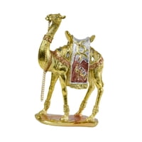 Magideal - Estatua De Camello De Lujo -Sculpture Arz Detalles Animados Colección De Figura Animal De Adorno Cercano Al Este Para Balcón De Mesa , 16Cmx7Cmx25Cm