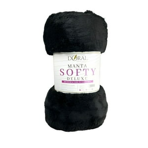Manta Softy Lisa / Negro – Doral 127×152 Cm.
