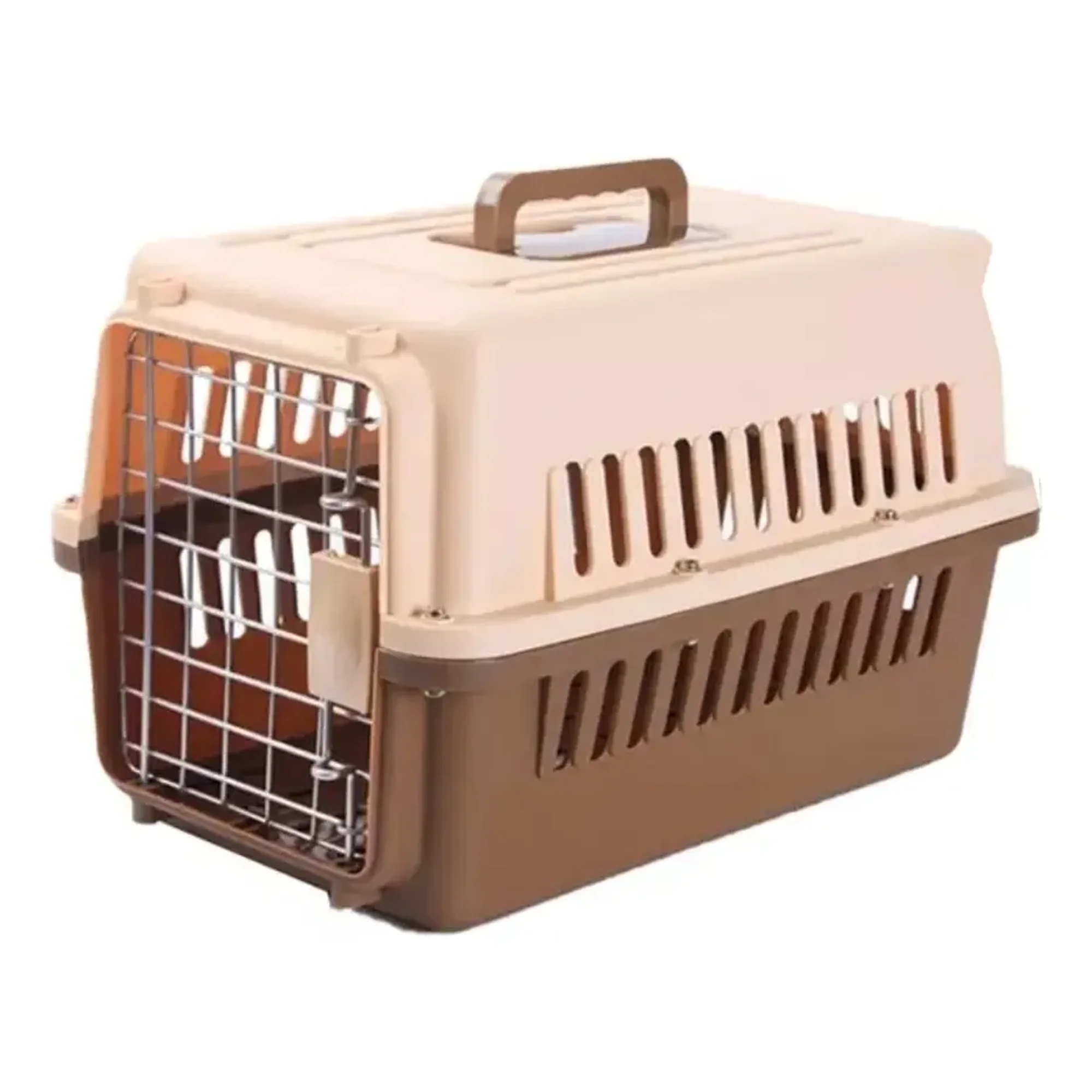 Canil Transportadora Gatos Perros Mascotas Marron