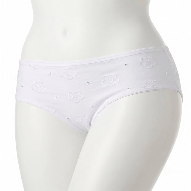 Calzon Cuadro Midi Cotton Spandex Bordado Lady Genny