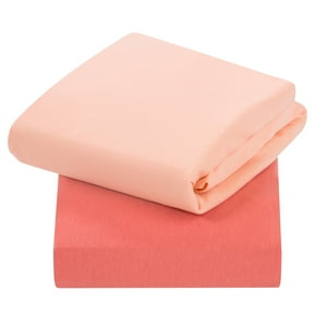 Clevamama - Pack 2 Sábanas Bajeras Algodón 60X120X12 Cm - Coral