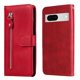 thumbnail image 1 of Funda tipo cartera para Google Pixel 7 con bolsillo con cremallera y ranuras para tarjetas – Función de soporte Rojo, 1 of 6