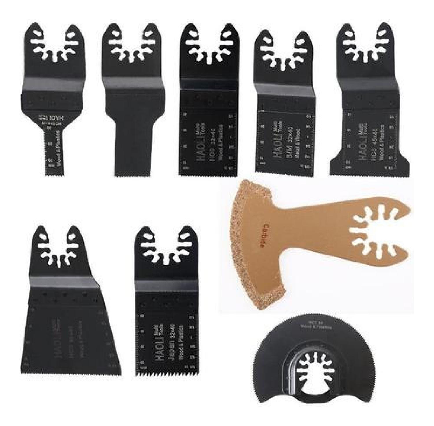 Genérica - Kit De Hojas De Sierra Oscilante Universal 9 Piezas