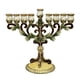 thumbnail image 2 of Candelabro De Diseño Antiguo De Metal Con 9 Ramas, Candelabro Hanukkah Menorah, 2 of 5