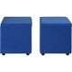 thumbnail image 1 of Set 2 Poufs Cali Felpa Azul Rey, 1 of 1