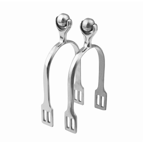 Espuelas de Equitación RIDING GEARS con Bola Rodante, Plateado y Ligero