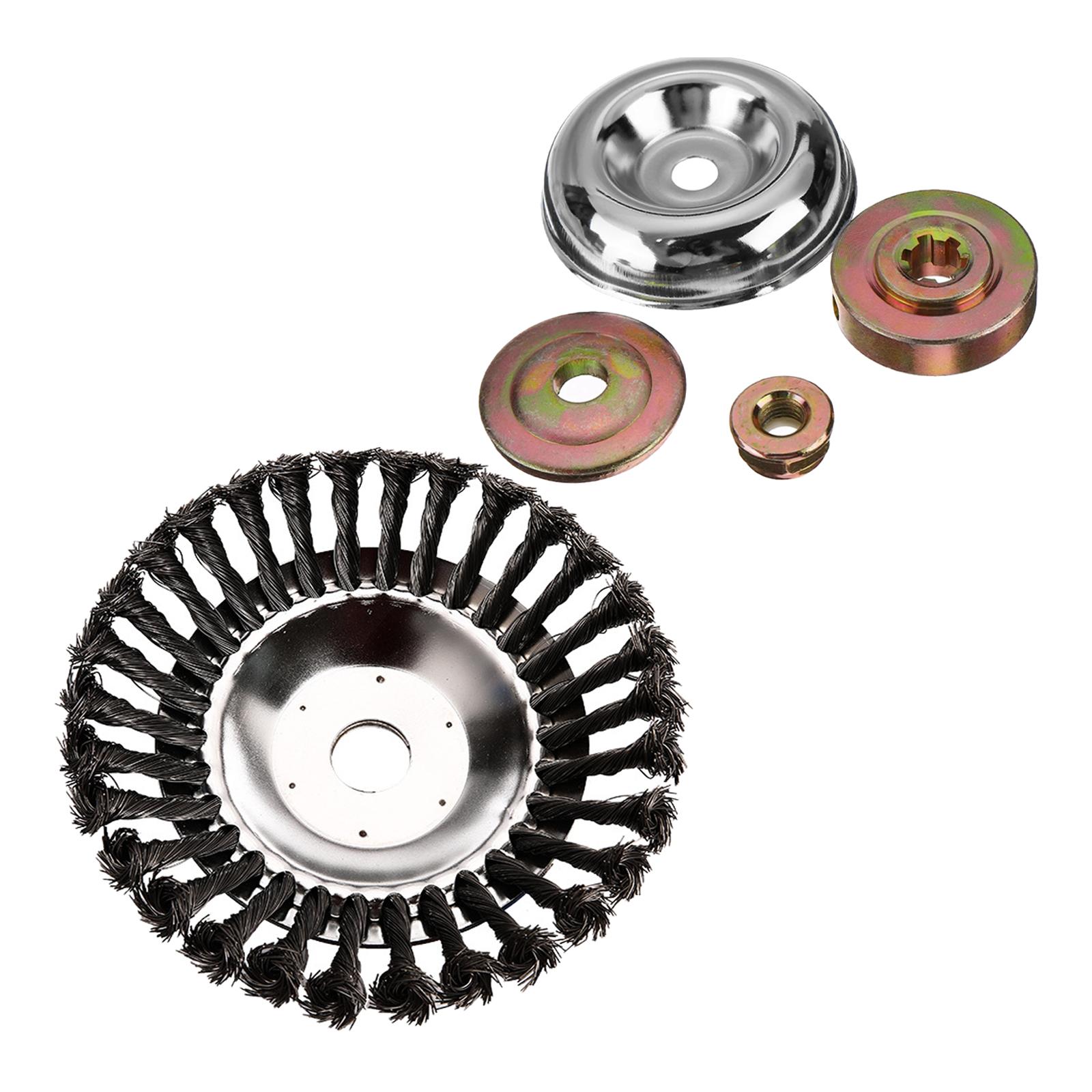 Magideal - Cabezal De Corte De Disco De Cepillo De Rueda De Alambre De Acero, Cabezal De Corte De Cepillo Giratorio De Alambre De Limpieza De Revestimiento, Para 8 Pulgadas
