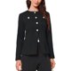 thumbnail image 1 of INSPIRE CHIC Elegante Blazer de Trabajo para Mujeres sin Cuello con Botones de Manga Larga Chaquetas Peplum S Negro, 1 of 6