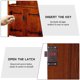 thumbnail image 3 of 2 juegos de cerraduras para puertas de armarios antiguos, cerraduras para armarios, cerraduras para muebles antiguos con llave para buzones, taquillas, armarios y cajas de herramientas., 3 of 8