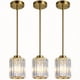 thumbnail image 1 of Lampara Colgante PUAMUBUA 3 Pack Cristal Oro Ajustable E26, 1 of 3
