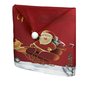 Genérica - Pack 6 Fundas De Respaldo De Sillas Navidad Con Pompón 25N11