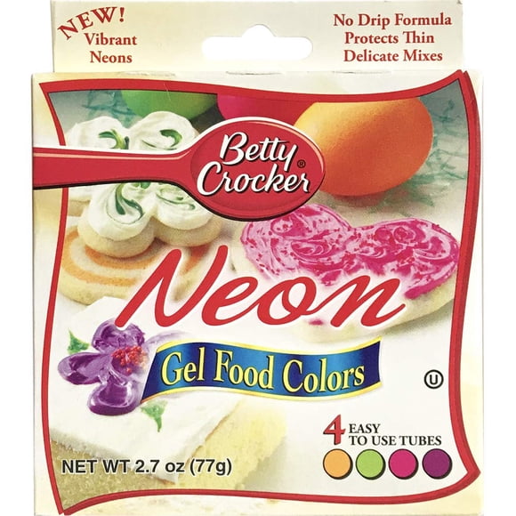 Colorante alimentario en gel neón Betty Crocker 77 g, sin goteo