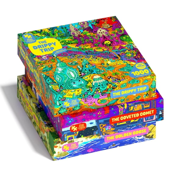 PUZZLES Magic Puzzle Company Pack de 3 Rompecabezas de 1000 Piezas