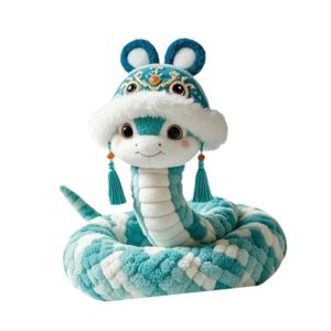 Magideal - Serpiente De Peluche De Año Nuevo Chino, Decoración Para Festivales, Serpiente De Peluche Única Y Realista. Azul 35Cm