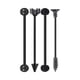 thumbnail image 3 of Aretes Con Barra Industrial De Acero Inoxidable De 4 Piezas, Negro, 3 of 3
