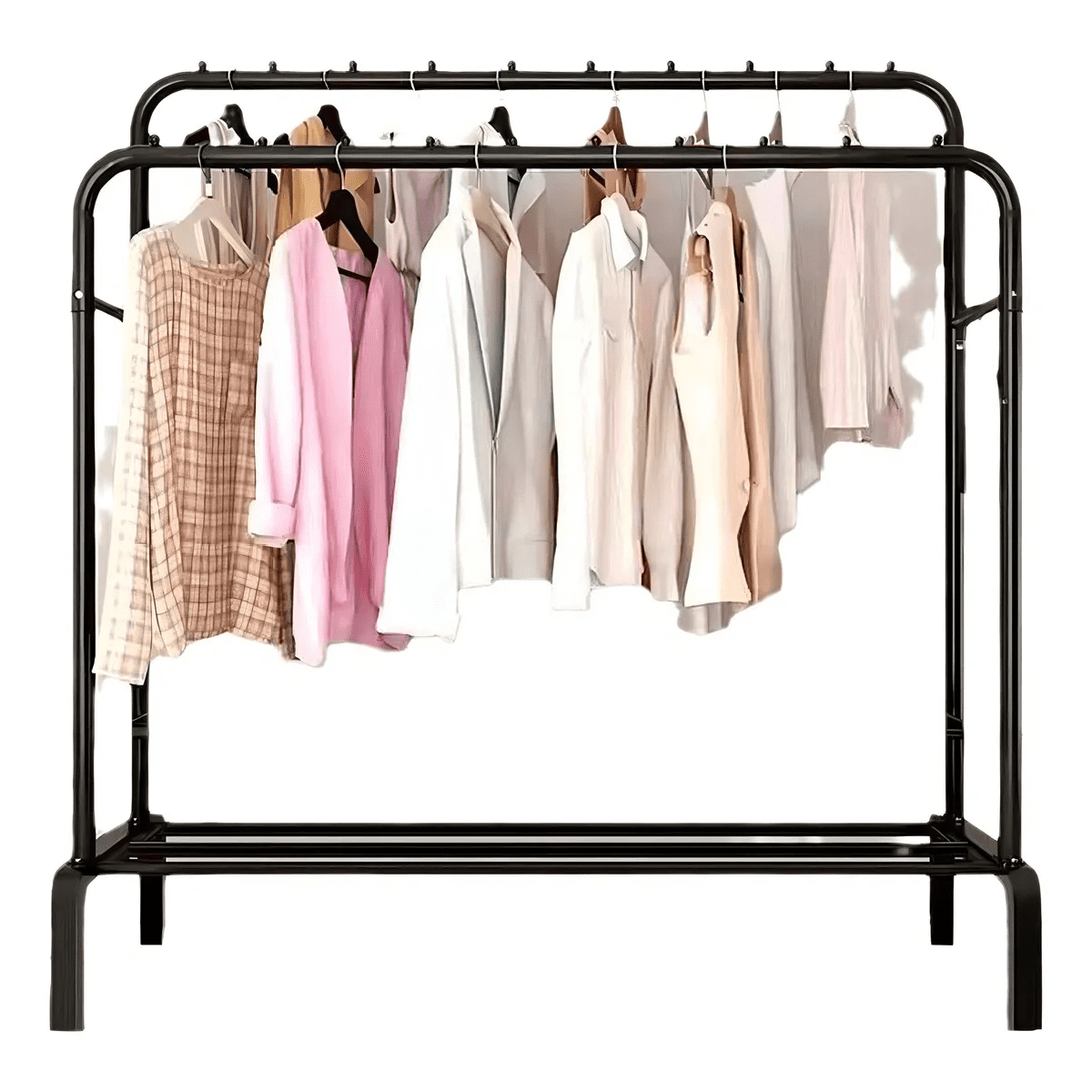 Perchero Organizador De Ropa Belug Doble Meta 130*150cm Negro