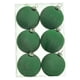 thumbnail image 4 of 6 Bolas Navideñas Flocadas De 6 Cm Para Aniversario, Bolas Navideñas De Terciopelo Verde, 4 of 5