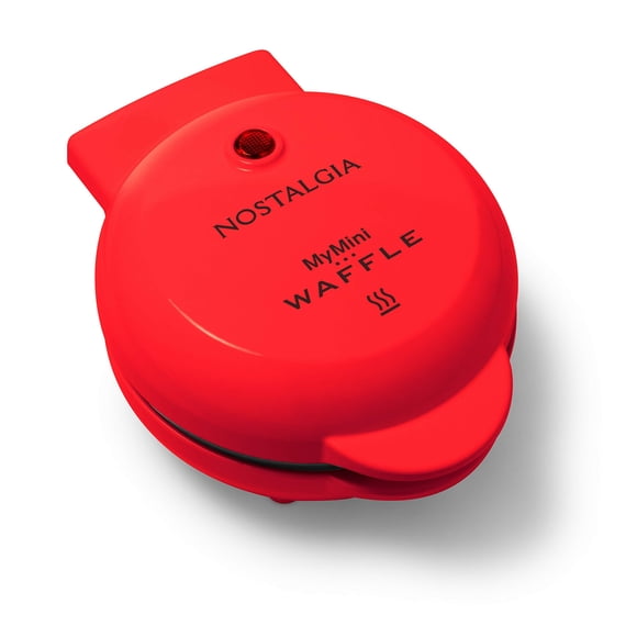 Máquina para hacer gofres Nostalgia MWF5AQ MyMini Personal eléctrica, color rojo