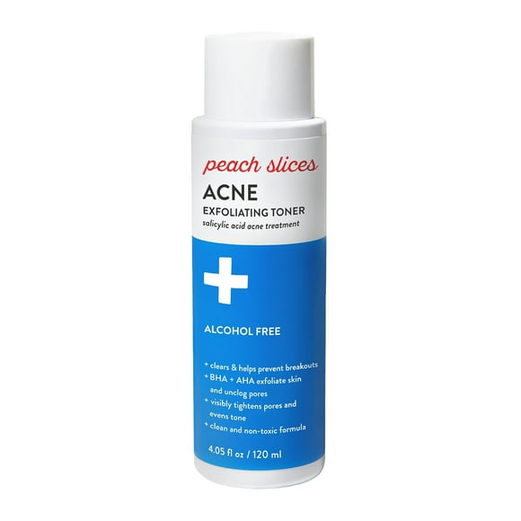 Tónico exfoliante para el acné con rodajas de melocotón y ácido salicílico al 2 % (120 ml)