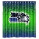 thumbnail image 1 of Cortina de ducha de los Seattle Seahawks, juego de cortina de baño con ganchos, tamaño 60 x 72 pulgadas, 1 of 3