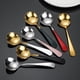 thumbnail image 2 of XmhyTop 4 piezas Cucharas Redondas de Acero Inoxidable Plateado Negro, 15.8*4.3cm - Ideal para Sopas, Guisos y Servicio Elegante en Hogar y Restaurantes, 2 of 5