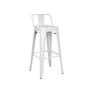 Tolix - Pack 4 Pisos 77Cm Blanco Respaldo Bajo, Bar