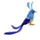 thumbnail image 3 of Pluma Artificial Realista Animal Mini Pájaro Jardín Estatuilla Cola Azul, 3 of 3
