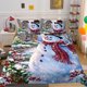 thumbnail image 1 of Christmas Gifts Children Santa Snowman Quilt Duvet Cover Set Bedroom Decor3-Piece Bedding Set, 1 of 4