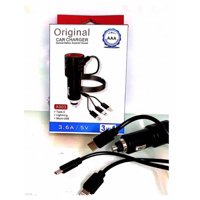 Tomasstore - Cargador Para Auto 3 En 1 Practico Entrada Iphone/V8/T.C