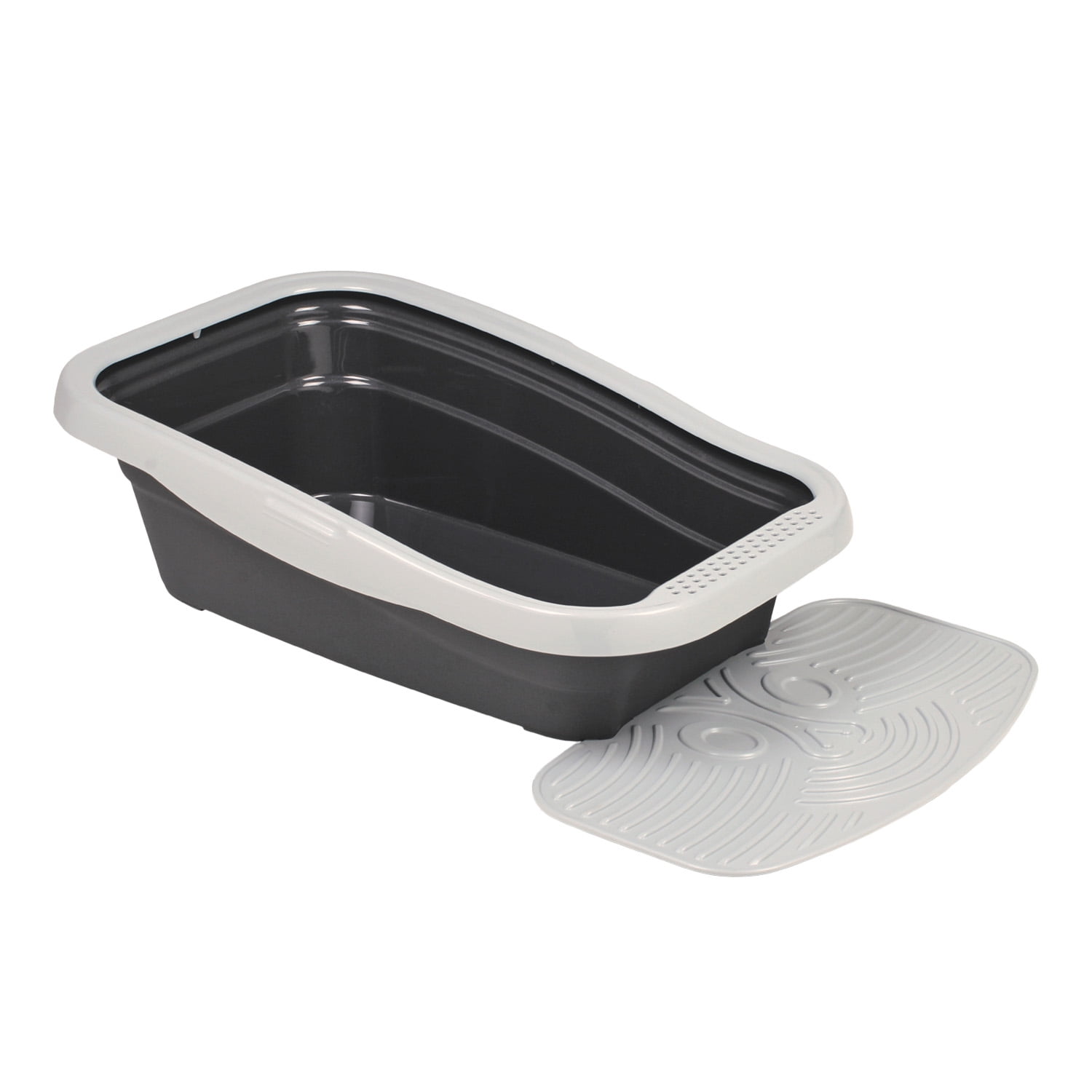 Mps - Arenero Para Gato Nella Con Marco Y Alfombre Gris