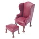 thumbnail image 4 of Realista 1:12 Escala Casa De Mu?ecas Sillón Sofá Muebles Sofá Individual Rojo, 4 of 5